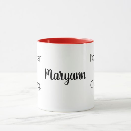 Name || I'd rather be Crafting Quote Red Combo Tasse (Zentrum)