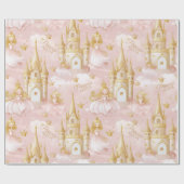 Name Ihre Prinzessin und Schloss Pink ID1053 Geschenkpapier (Flach)