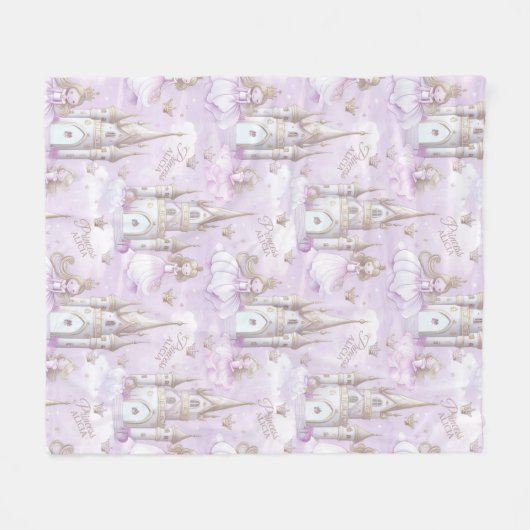 Name Ihrer Prinzessin und Burg Lavender ID1053 Fleecedecke (Vorderseite (Horizontal))