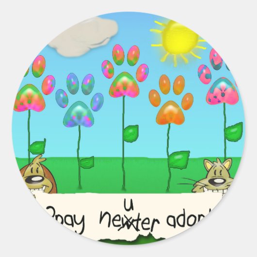 Name Ihres Aufklebers Runder Aufkleber (Vorderseite)