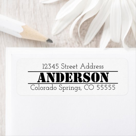 Name im Zentrum - Rücksendeadresse (Insitu)