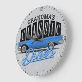 NAME-Imitate für Neon Fifties Classic Car Diner an Große Wanduhr (Winkel)