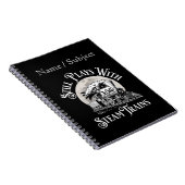 Name - immer noch mit Dampfzug-Eisenbahn-Lüfter Notizblock (Rechte Seite)