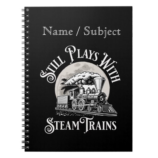 Name - immer noch mit Dampfzug-Eisenbahn-Lüfter Notizblock (Vorderseite)