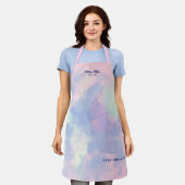 Name in Aquarellfarbe Schürze (Getragen)