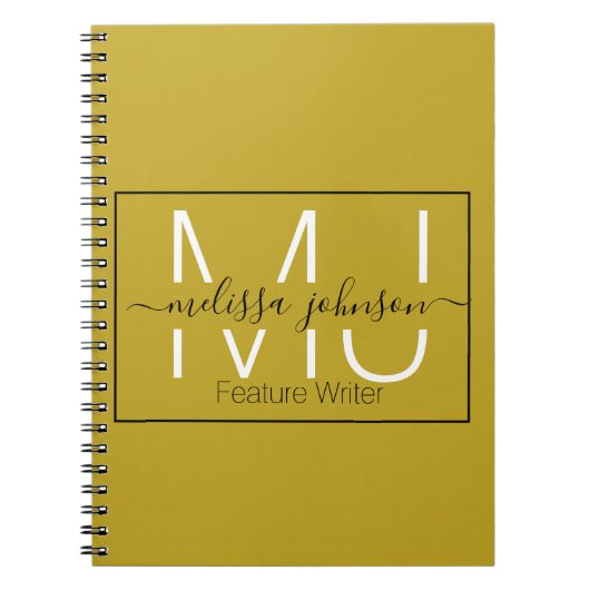 Name in Buchstaben Beruf Notebook Notizblock (Vorderseite)