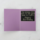 Name in den Lichtern kundengerecht Karte (Innenseite)