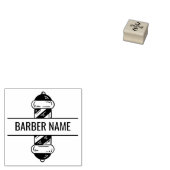 Name in der Mitte des Barber Pole Gummistempel (Stempel)
