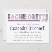 Name in Lights Junggeselinnen-Abschied Invites (Li Einladung (Vorderseite)