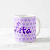 Name in Lila Kaffeetasse (VorderseiteRechts)
