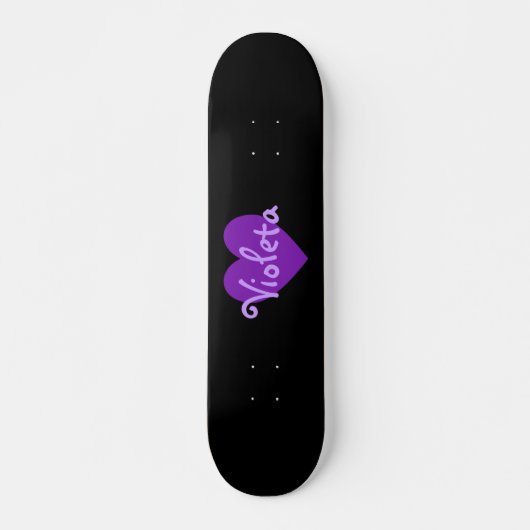Name in Lila Skateboard (Vorne)