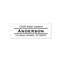 Name in Rücksendeadresse Mitte - Selbstfarbige Bri Permastempel