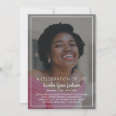 Name in Script Foto Feier des Lebens Einladung (Vorderseite)