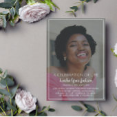 Name in Script Foto Feier des Lebens Einladung