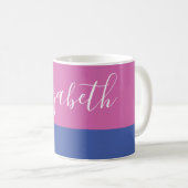 Name in Skript | Farbblock Kaffeetasse (VorderseiteRechts)