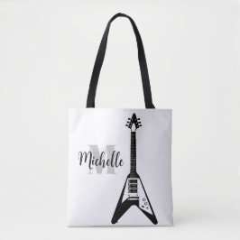 Name, Initial & Black Dreifach Musiktasche Tasche