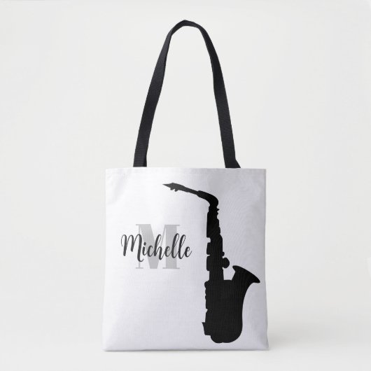 Name, Initial & Black Dreifach Musiktasche Tasche (Vorderseite)