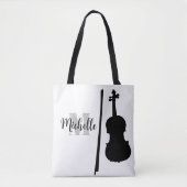 Name, Initial & Black Dreifach Musiktasche Tasche (Vorderseite)
