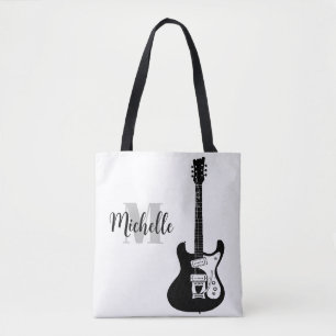 Name, Initial & Black Dreifach Musiktasche Tasche