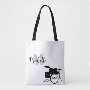 Name, Initial & Black Drums Musiksammlung Tasche