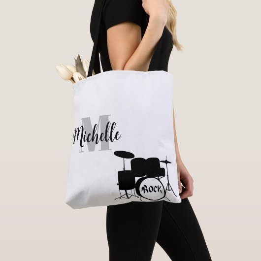 Name, Initial & Black Drums Musiksammlung Tasche (Von Nahem)