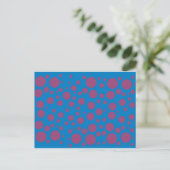 Name Initial Blue Lila Polka Dots Moons Circles Postkarte (Stehend Vorderseite)