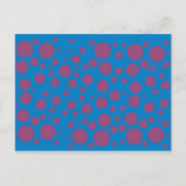 Name Initial Blue Lila Polka Dots Moons Circles Postkarte (Vorderseite)