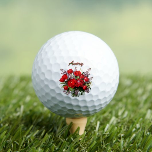 Name/ Initial Blumen-Golfbälle Golfball (Insitu T-Shirt)