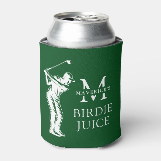 Name & Initial Lustiger Vogeltrank Golf Dosenkühler (Kanne Vorderseite)
