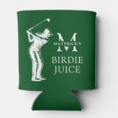 Name & Initial Lustiger Vogeltrank Golf Dosenkühler (Rückseite)