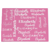 Name Initial Monogramm Pink Personalisiertes Gesch Große Geschenktüte (Vorderseite)