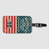 Name-Initial, Vintage Stars & Stripes Flag Motif Gepäckanhänger (Vorderseite (Horizontal))