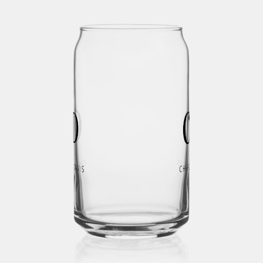 Name Initialen einfach einzigartig Dosenglas (Links)