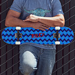 Name Initialen hinzufügen, blaues Woven Hash Muste Skateboard<br><div class="desc">Fügen Sie einen beliebigen Namen oder Initialen,  die Sie auf diesem tollen Design gewollt - In meinem Shop finden Sie viele personalisierte Skateboarddesigns und Skateboard T - Shirt,  Hoodies,  Backpacks,  Blankets und mehr.</div>