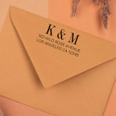 Name Initials Monogram Wedding Rücksendeadresse Permastempel