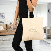 Name initials text business tragetasche