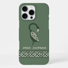 Name Irische Knotenrand-Dekorativer Vogel iPhone 16 Pro Max Hülle