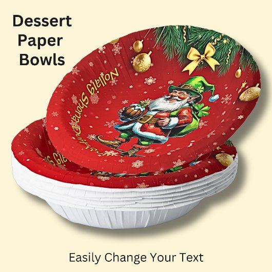 Name: Irish Nollaig Shona Duit Merry Christmas Pappteller