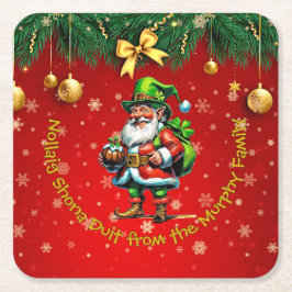 Name: Irish Nollaig Shona Duit Merry Christmas Rechteckiger Pappuntersetzer