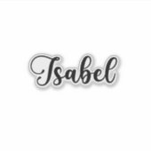 Name Isabel - Handgeschriebene Kalligrafie Aufkleber (Vorderseite)