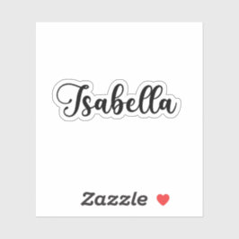 Name Isabella — Handgeschriebene Kalligrafie Aufkleber