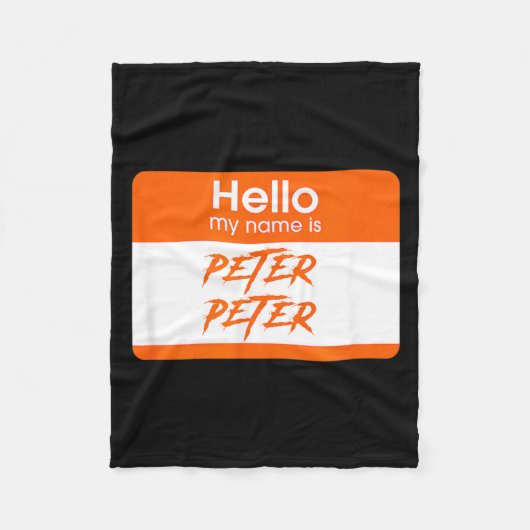 Name ist Peter Peter Pumpkin Eater Lustiger Hallow Fleecedecke (Vorderseite)