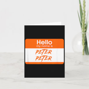 Name ist Peter Peter Pumpkin Eater Lustiger Hallow Karte