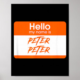 Name ist Peter Peter Pumpkin Eater Lustiger Hallow Poster