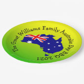 Name Jahr Australien Tag GRILLEN 9" Pappteller (Schrägansicht)