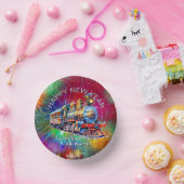 Name Jahr hinzufügen, Dampfzug Feuerwerkskörper im Pappteller (Party)