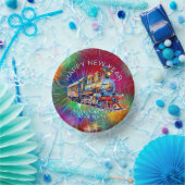 Name Jahr hinzufügen, Dampfzug Feuerwerkskörper im Pappteller (Party)