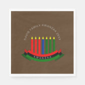 Name Jahr Kwanzaa Candles Luncheon hinzufügen Serviette (Vorderseite)