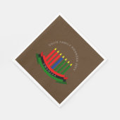 Name Jahr Kwanzaa Candles Luncheon hinzufügen Serviette (Ecke)