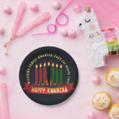 Name Jahr Kwanzaa Kerzen 7" hinzufügen Pappteller (Party)